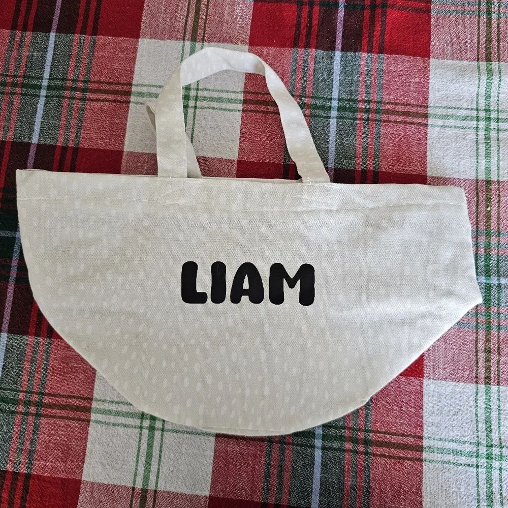 Personalized Drawstring Basket by Beautiful Beacons